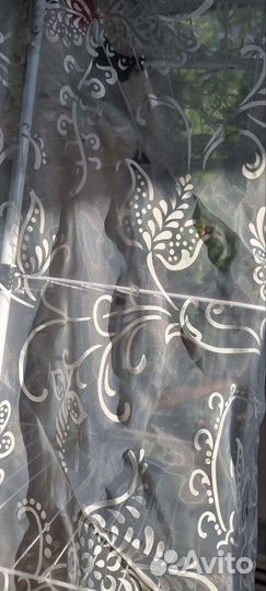 Тюль органза с печатью