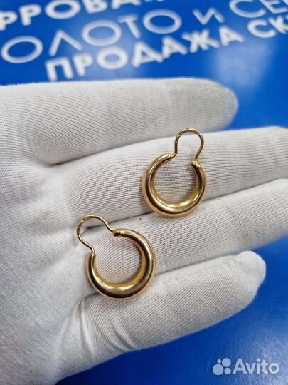 Золотые серьги 585