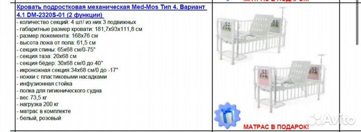 Медицинская кровать