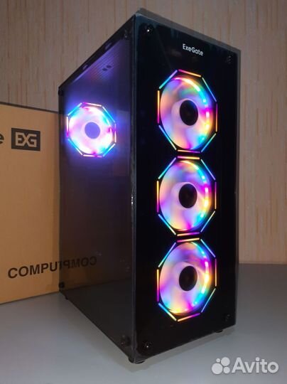 Новый Корпус EXG Gаming Case V3 RGB X4-FAN ATX