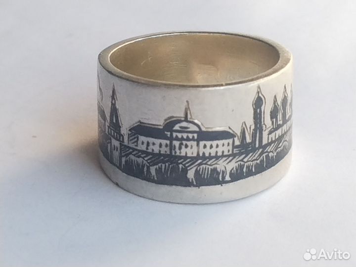 Кольцо СССР серебро 875