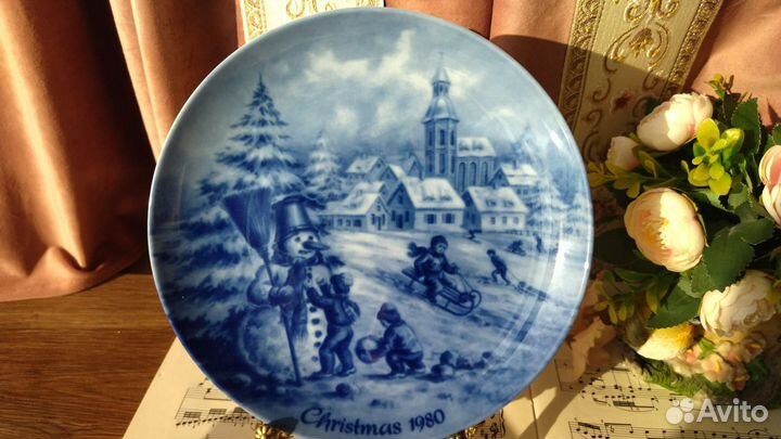 Тарелка Зимние радости 1980 г. Германия Kaiser