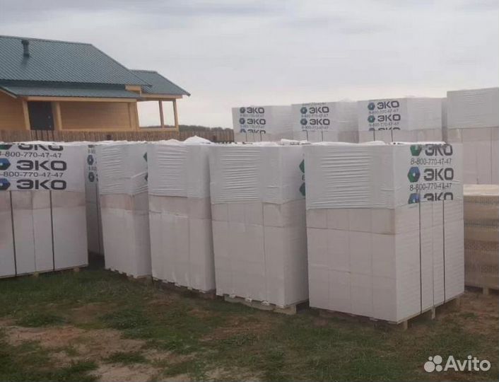 Газобетон эко D600 B3,5 600x250x100