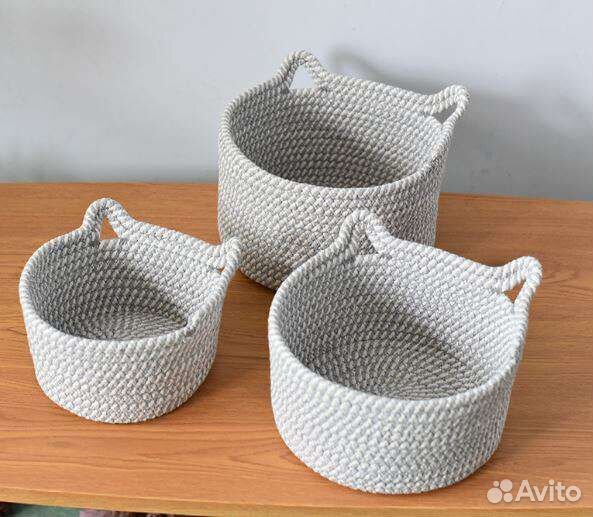 Набор корзин для хранения Котик, хлопок