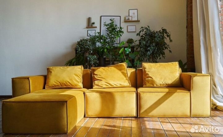 Бескаркасный дизайнерский модульный диван