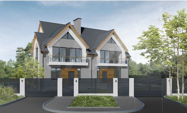 Таунхаус 130 м² на участке 3 сот.