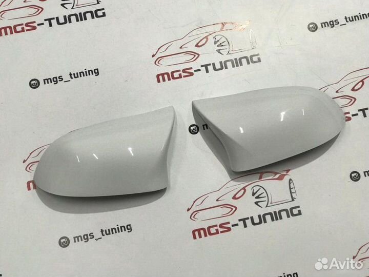 Накладки на зеркала (крышки) Х6 М BMW F16 белые