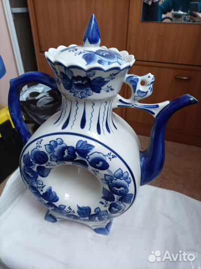 Кувшин -Квасник.Гжель