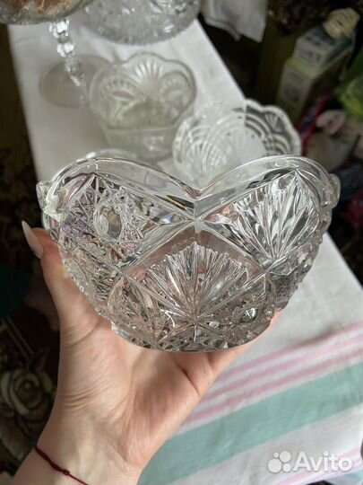 Хрустальная салатница СССР