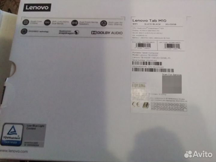 Планшет lenovo tab m10