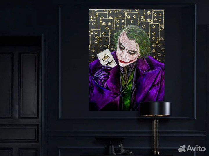 Картина на холсте Джокер ручная работа