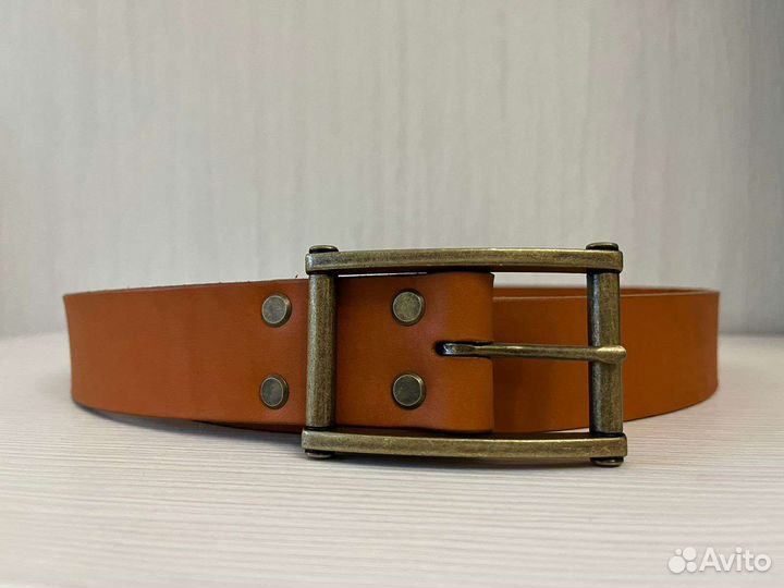 Ремень кожаный ручной работы