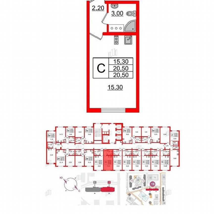 Квартира-студия, 20,4 м², 5/26 эт.