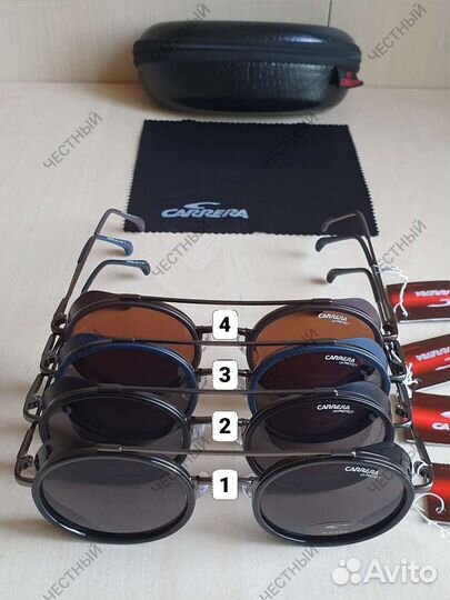 Винтажные круглые ретро очки Carrera унисекс