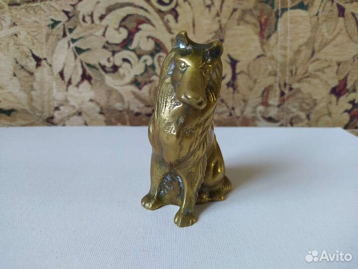 Статуэтка собака бронза