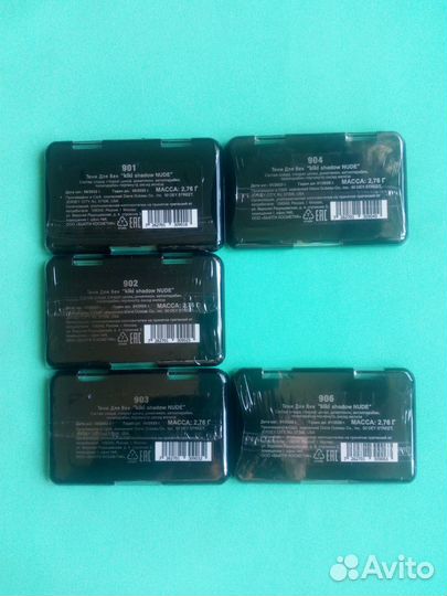 Тени для век 6-ти цветные Kiki shadow nude