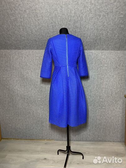 Вечернее платье 46 разм синее кружево