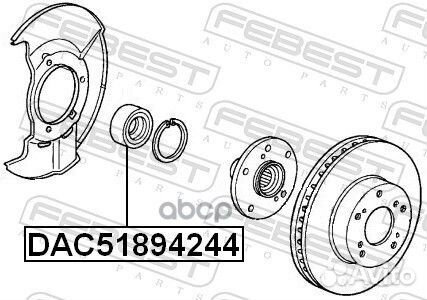 Подшипник ступицы передний honda MR-V 2003-2008