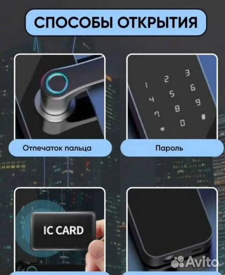 Умный замок для дверей с отпечатком пальца