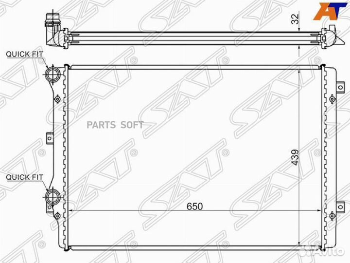Радиатор охлаждения Фольксваген Джетта 05