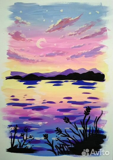 Картина гуашью