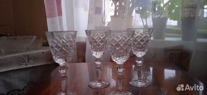 Бокалы, фужеры, рюмка хрустальные