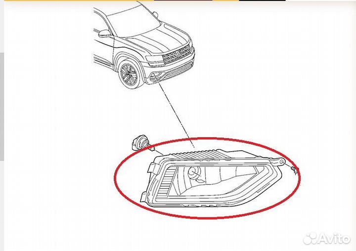 В наличии Противотуманная фара правая (птф)