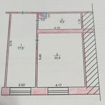 2-к. квартира, 46,8 м², 2/2 эт.