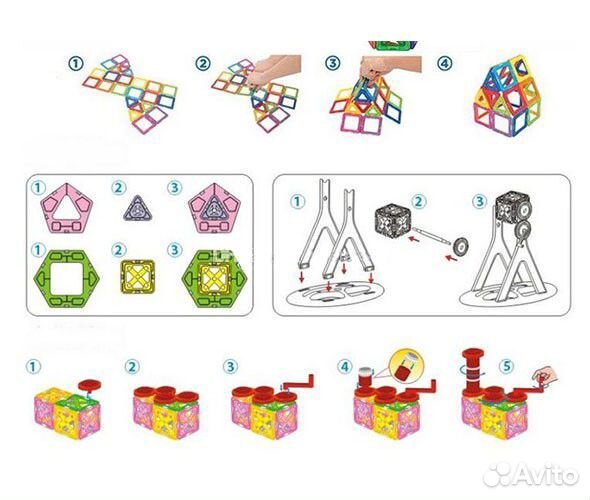 Магнитный конструктор Mag-Wisdom 64 детали