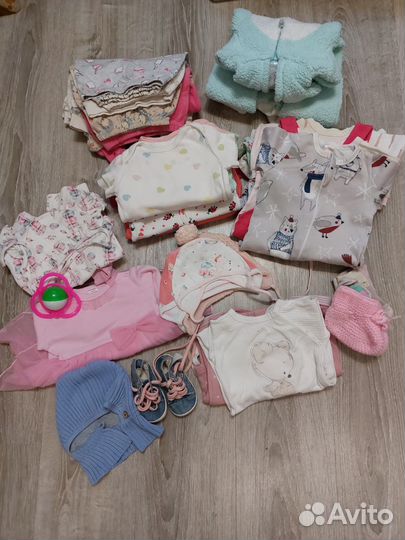 Детские вещи пакетом для девочек на 6 - 9 месяцев