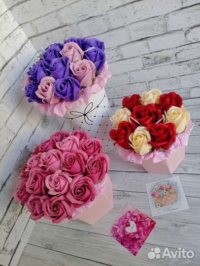 Букеты мыльных роз