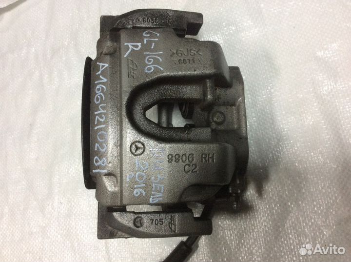 Передний тормозной супорт правый мерседес GL-166