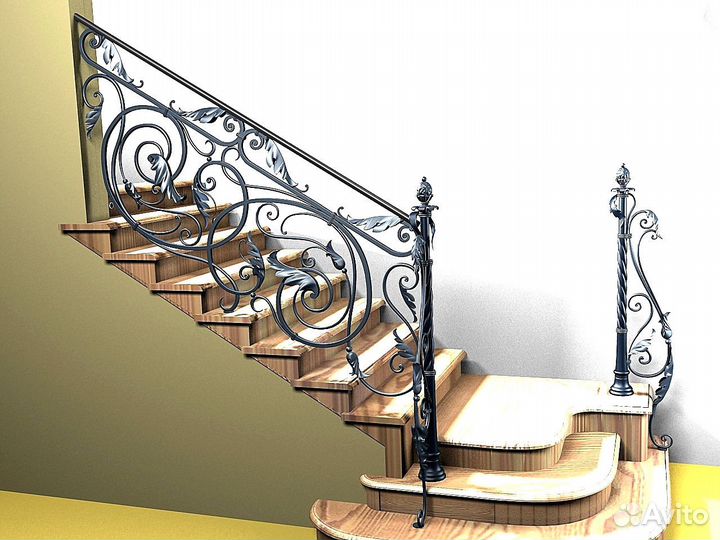 Кованые перила для лестницы