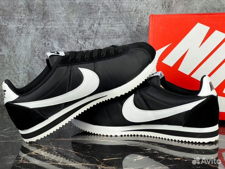 Nike Cortez Basic Nylon Black White