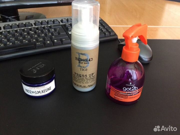 Стайлинг: мусс (пенка) Tigi Bead Head, крем Keune