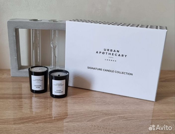 Ароматические свечи Urban Apothecary в подсвечнике