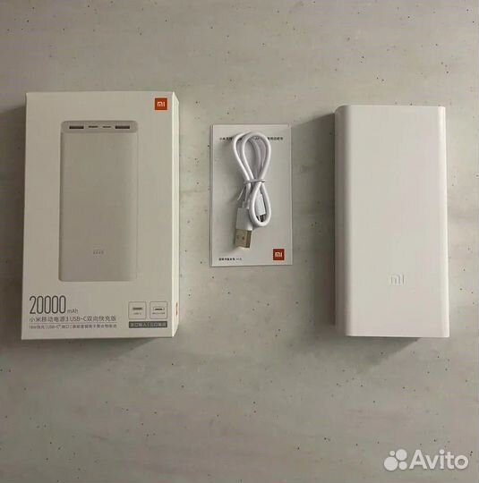 Xiaomi Power Bank 20000 мАч, Повербанк 20000mah, В