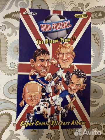 Альбом для наклеек dunkin euro-football comic 90e