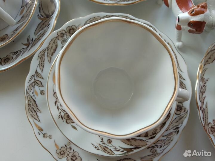 Кофейные тройки лфз костяной фарфор