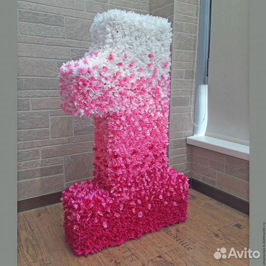 Объемная цифра на праздник, день рождение