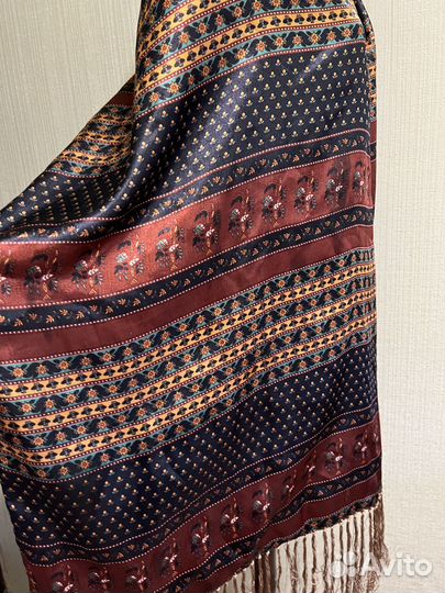 Атласный шарф, размер 48*160 см