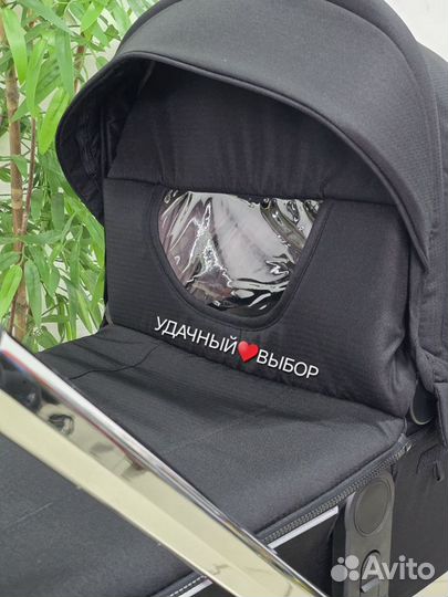 Новая коляска Baby Shell 3в1 (чёрный на хроме)