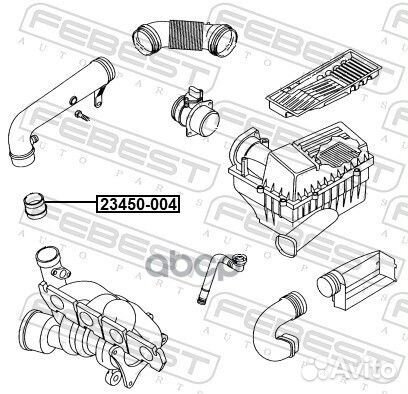 Патрубок воздушного фильтра VAG 23450-004 Febest