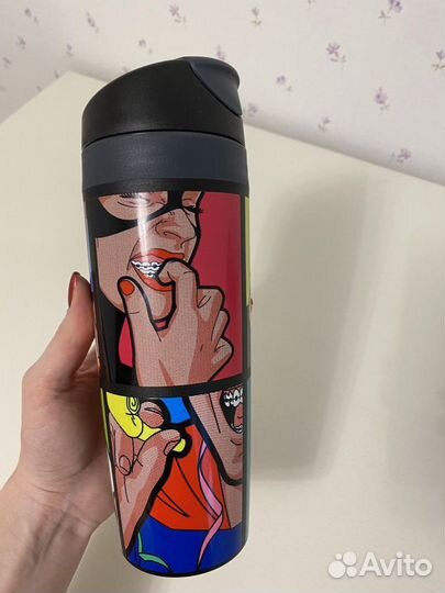 Термокружка пластиковая, тематика брекеты