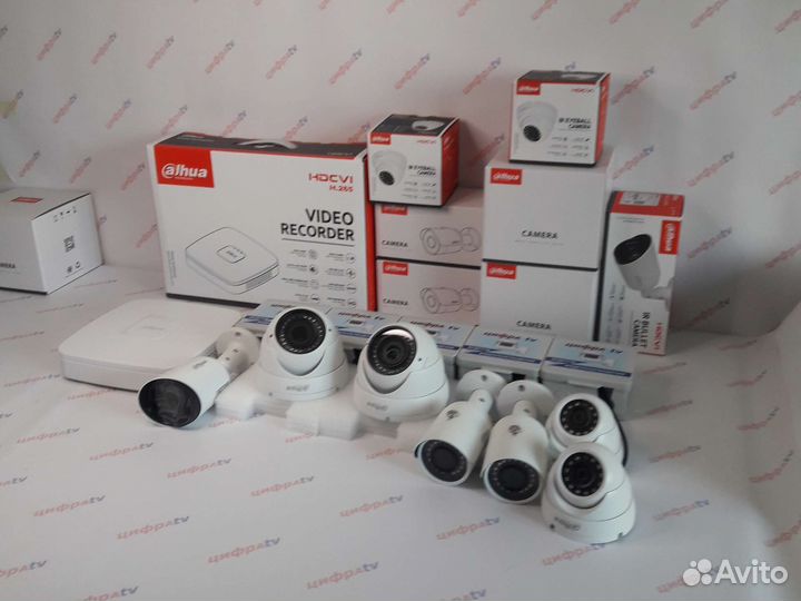 7 Камер видеонаблюдения 4Мп регистратор Dahua