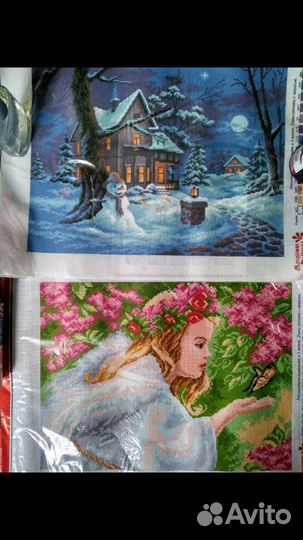 Канва для вышивания с рисунком