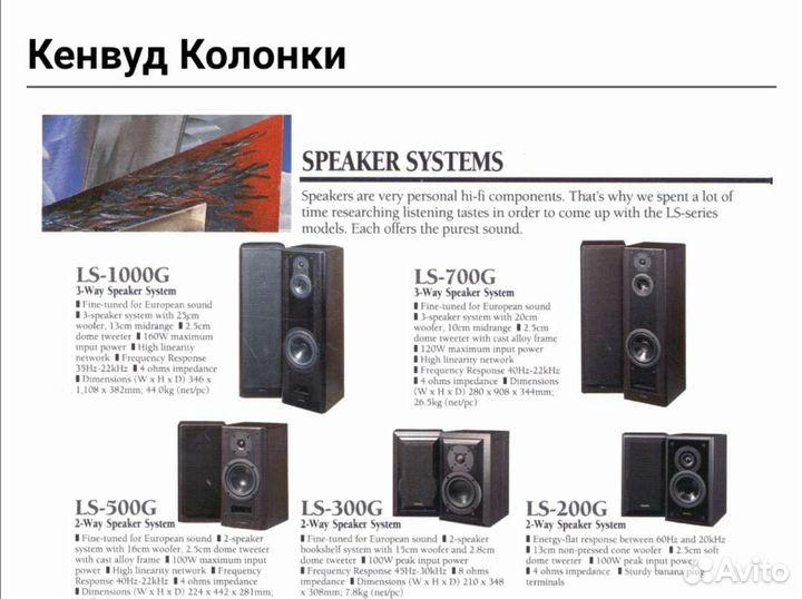 Колонки kenwood LS-500G
