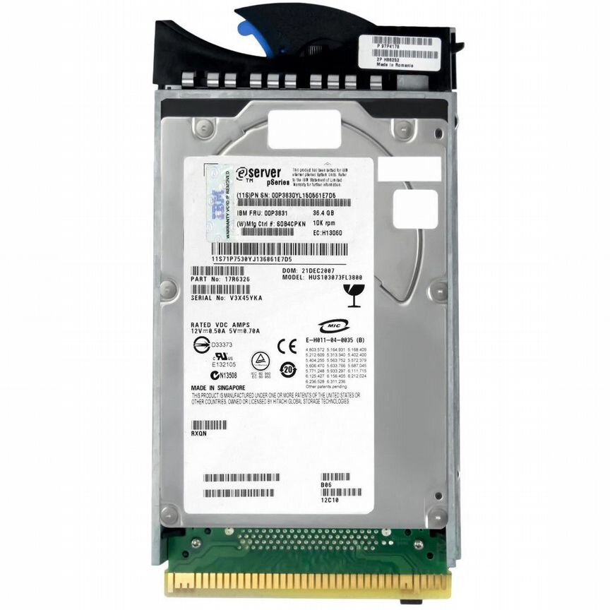 [00P3830] Жесткий Диск Ibm 36.4gb U320scsi 3.5" Hdd 00p3830