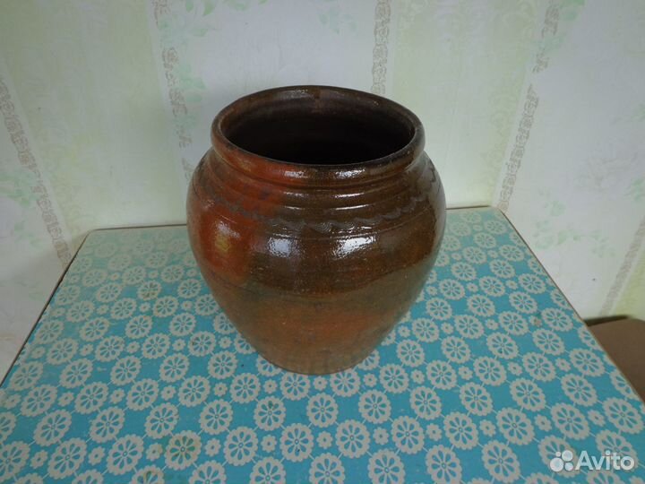 Глиняный горшок кринка 200х300 мм СССР