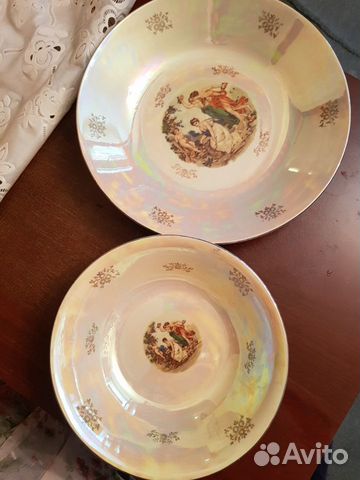 Фарфоровый блюда глубокие Мадонна гдр